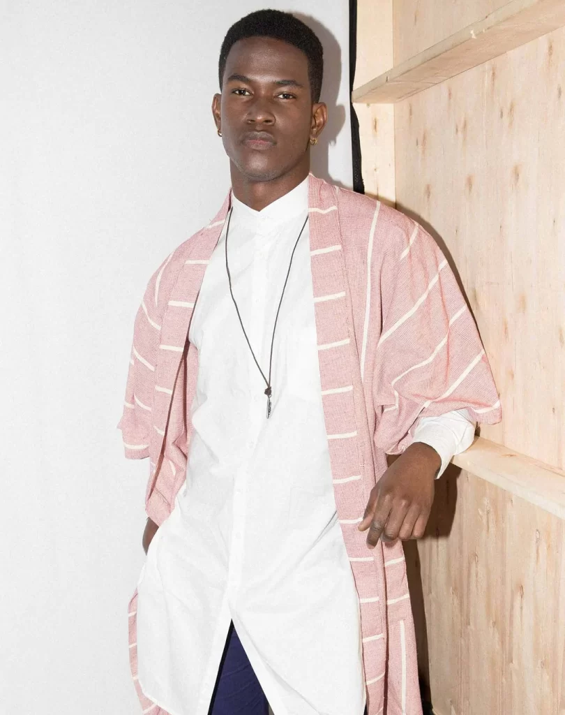 ORGANIC COTTON MIDI KIMONO