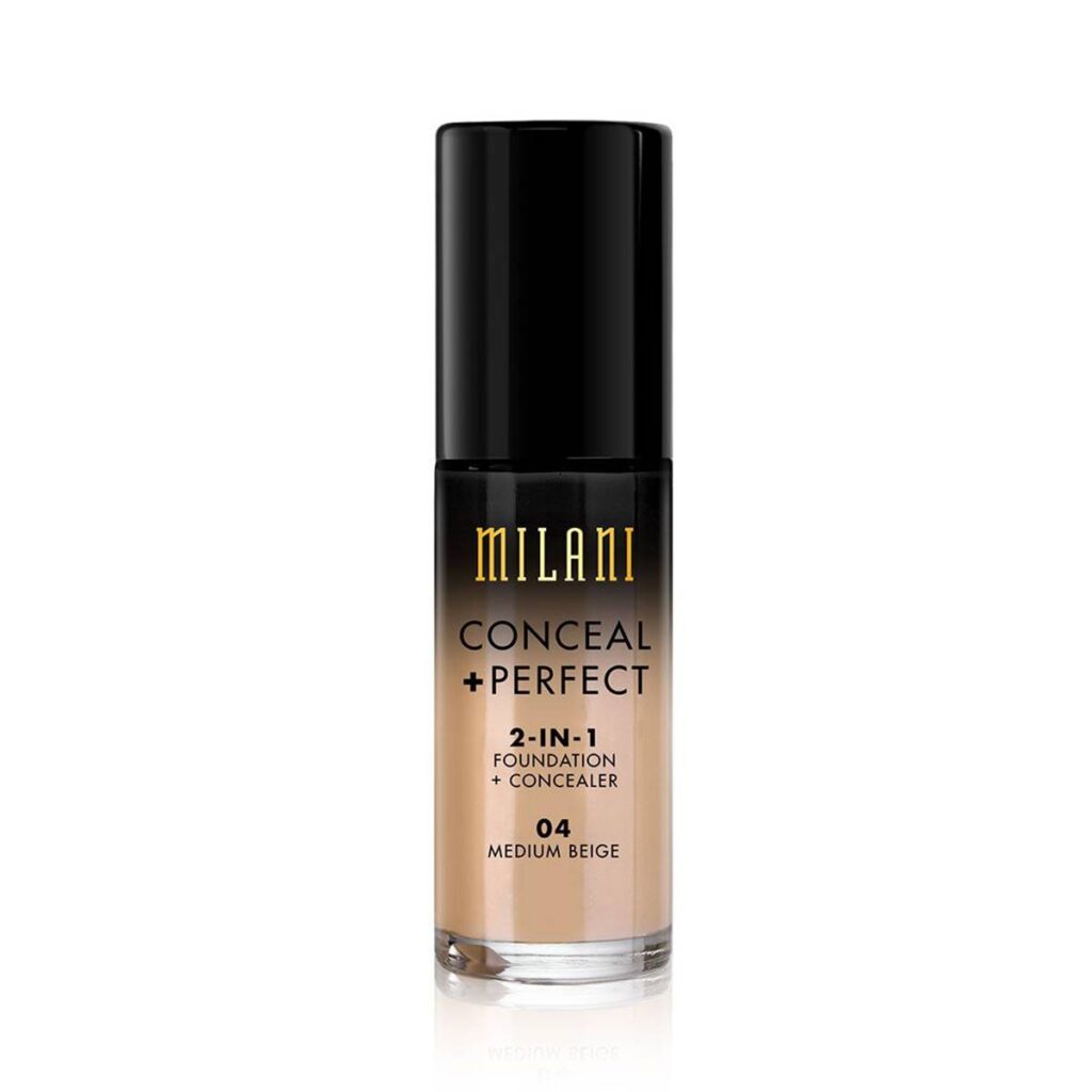Milani Conceal + Perfect es una multitarea de maquillaje de base + corrector que combate las ojeras, el enrojecimiento y las imperfecciones para una piel perfecta. Bases de farmacia