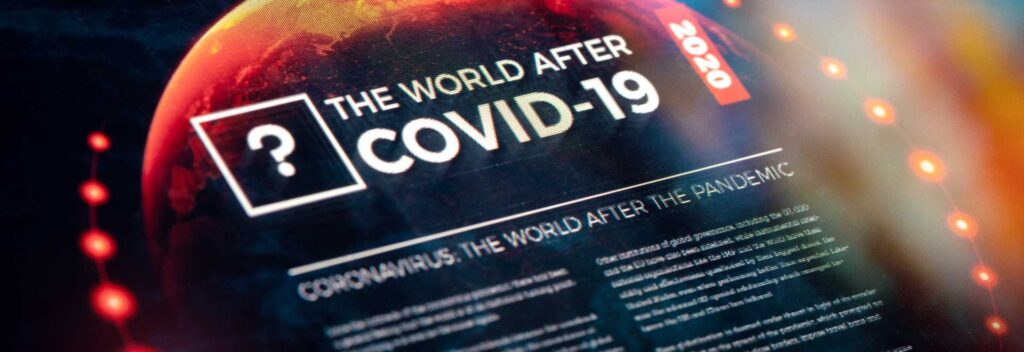 Imagen con fines ilustrativos con información sobre el mundo luego de la COVID-19