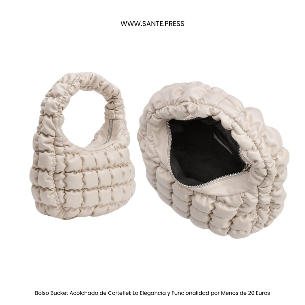 Bolso bucket acolchado de Cortefiel