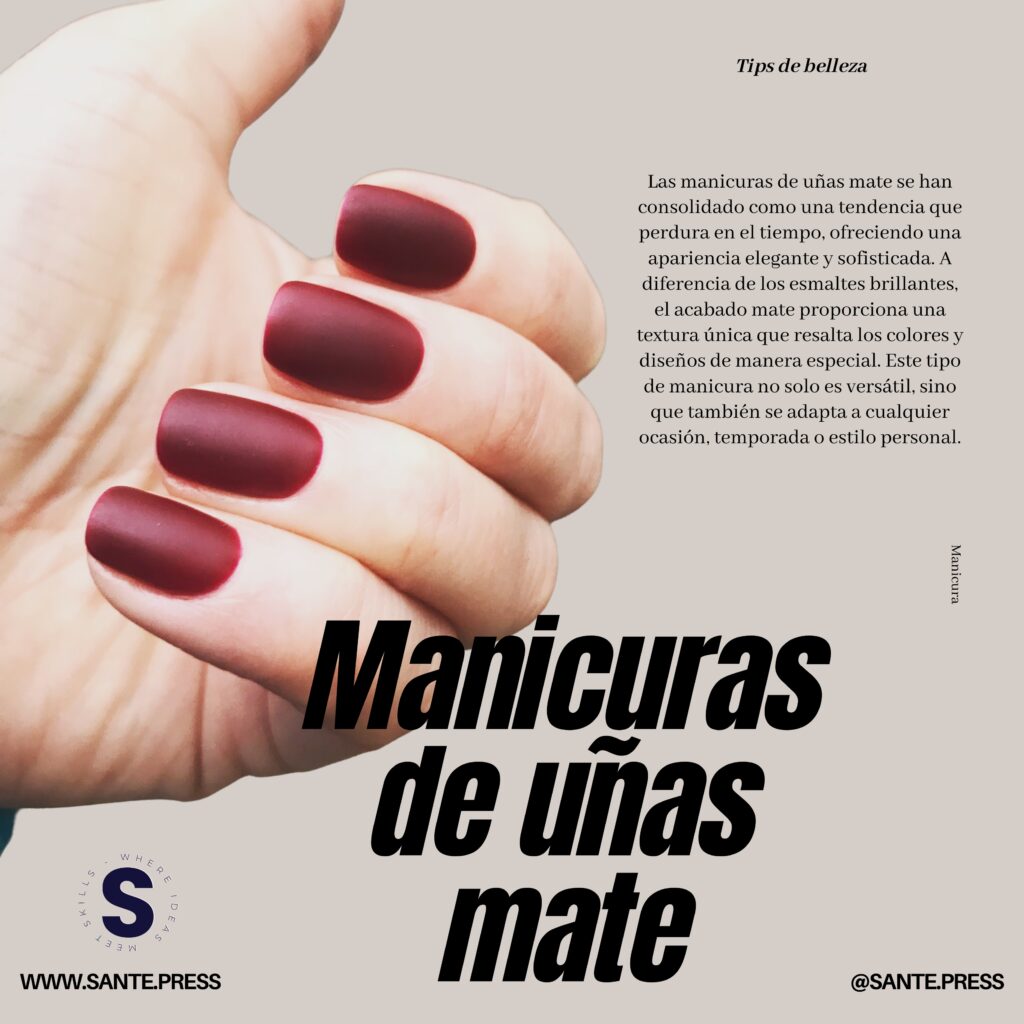 Manicuras de uñas mate - Matte nail manicures