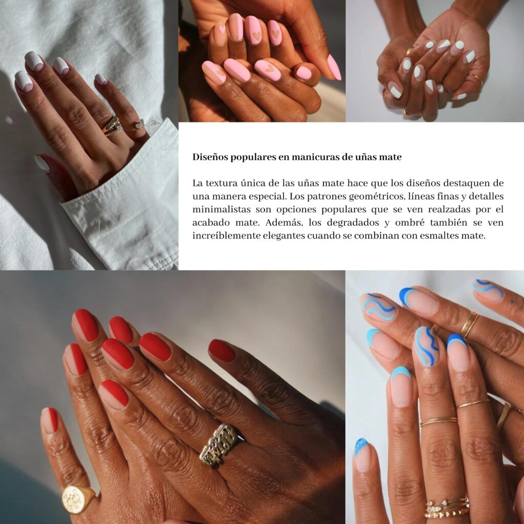 Manicuras de uñas mate - Matte nail manicures