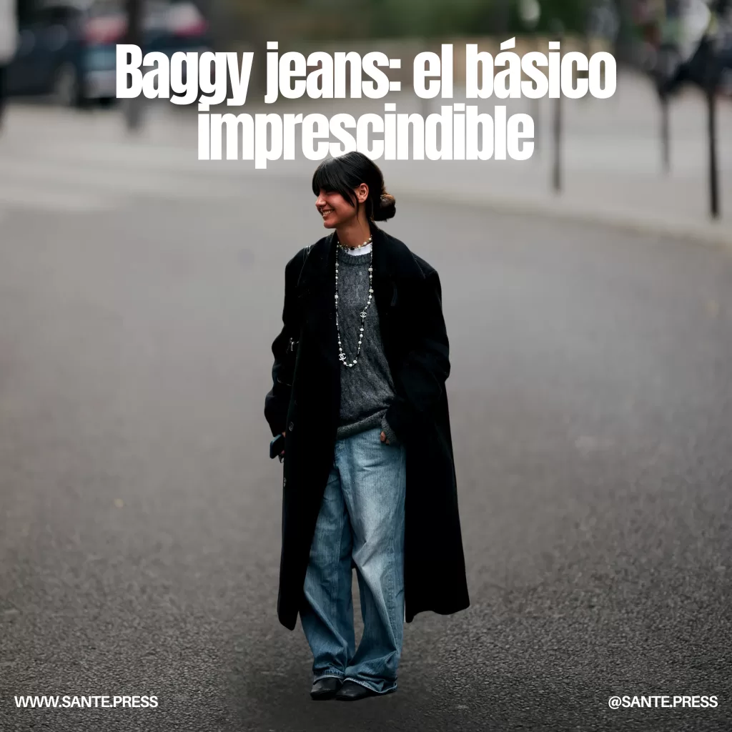 En 2025, los baggy jeans no solo son tendencia, son un básico. Su diseño amplio permite libertad de movimiento sin perder el estilo. Los puedes usar con bailarinas o tacones para personalizar tus outfits.