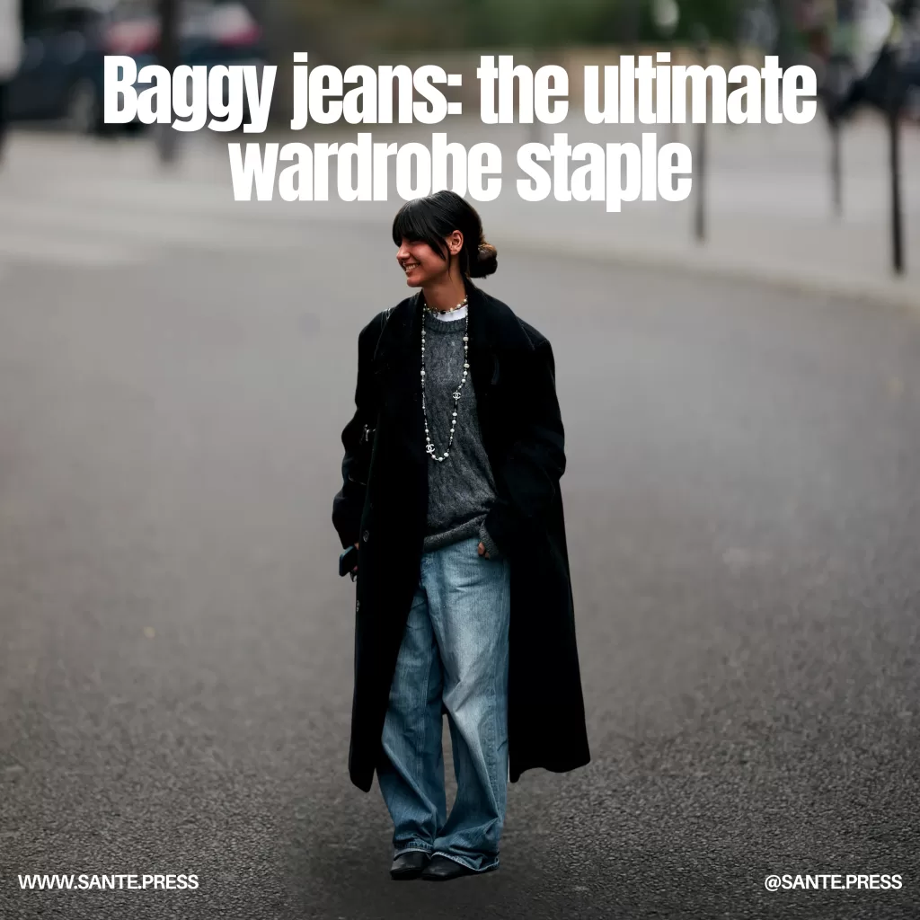 Baggy jeans: the ultimate wardrobe staple for style and comfort, perfect for any outfit with flats or heels.