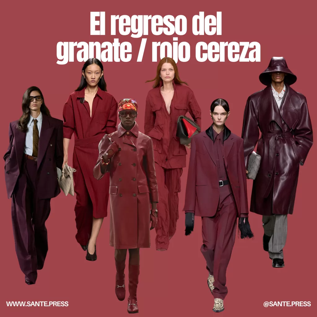 Desfile de moda otoño/invierno 2020, presentado en una paleta de colores rojos vibrantes y elegantes