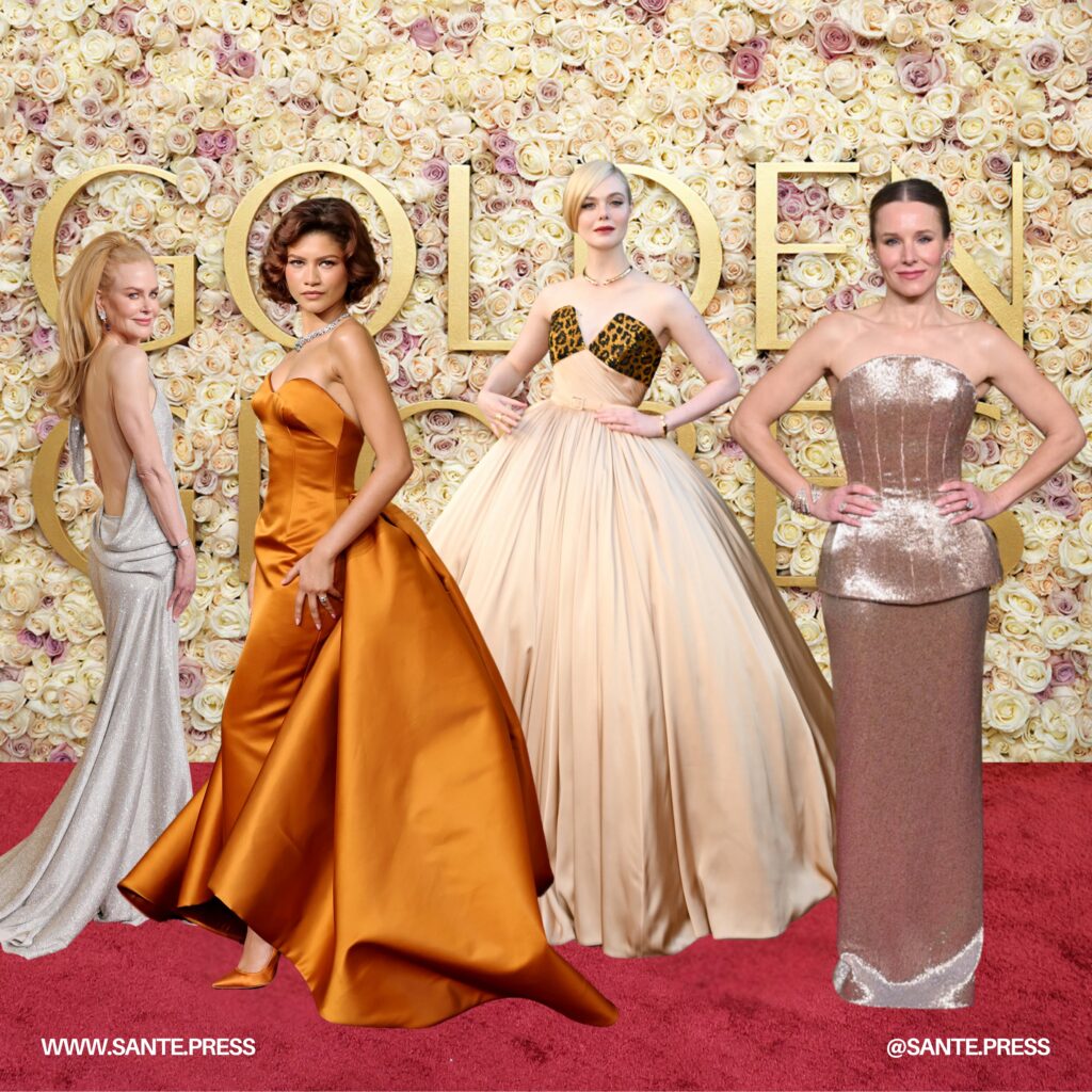 Look de Nicole Kidman, Look de Zendaya, Look de Elle Fanning, Look de Kristen Bell, En los Globos de Oro 2025 - Golden Globes 2025