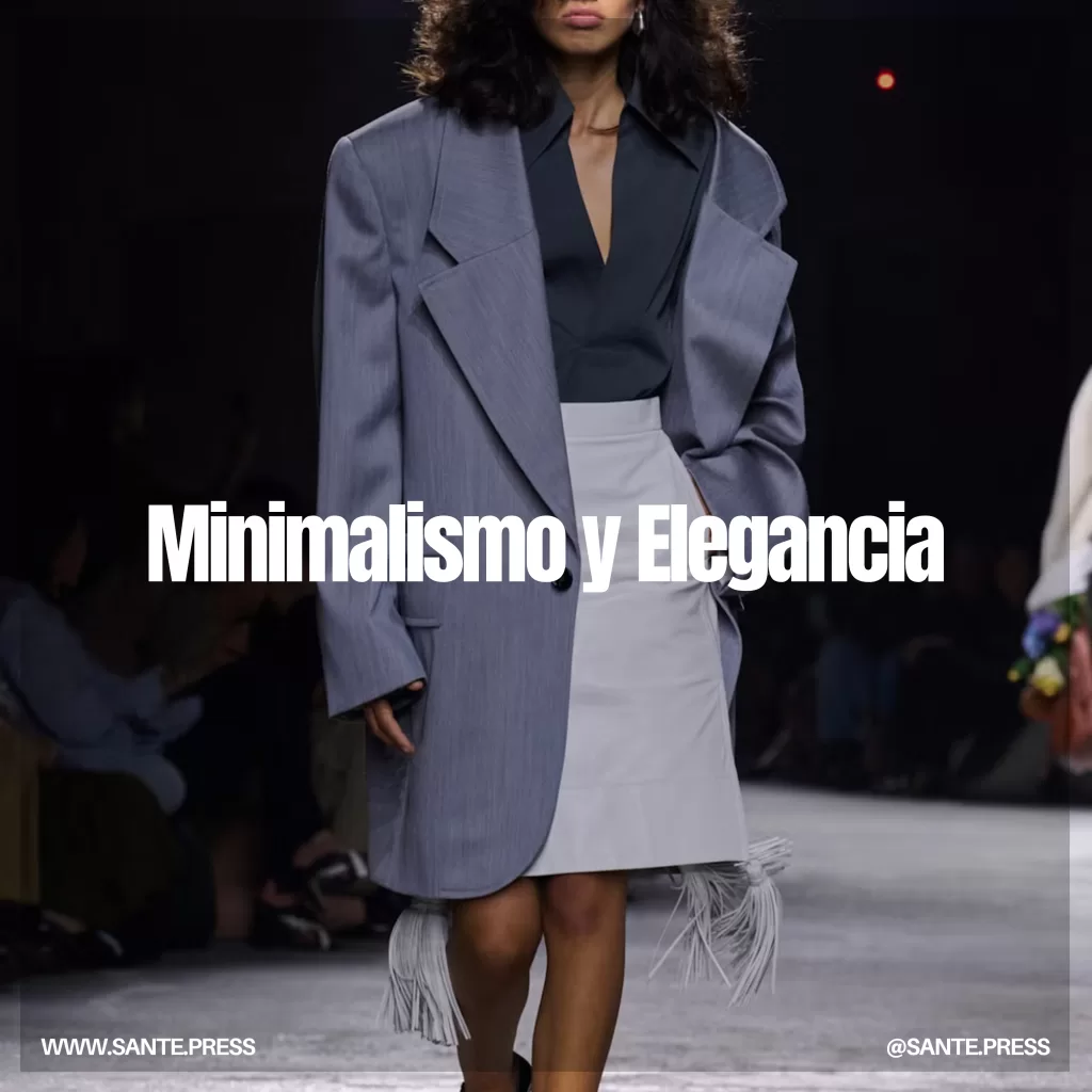Imagen que muestra la fusión del minimalismo y la elegancia en moda primavera/verano 2019, con prendas esenciales y colores neutros.