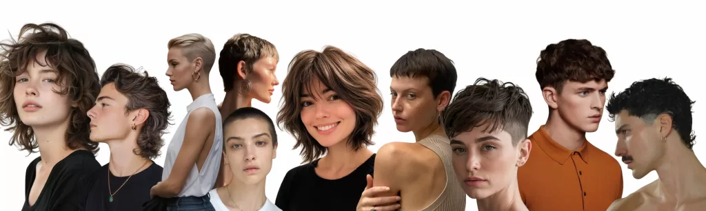Androgynous Hairstyles 2025 cortes sin género en tendencia