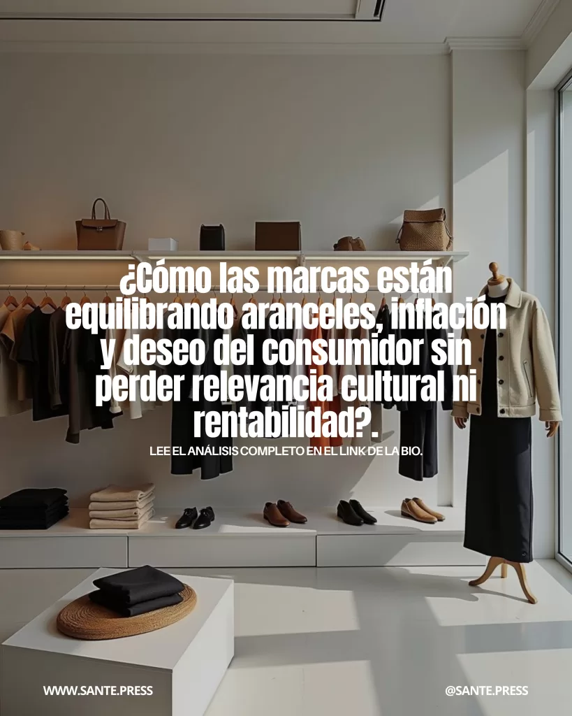 Tienda de ropa luminosa con colección organizada de prendas, zapatos y accesorios en tonos neutros, ilustrando retail moderno y estrategias comerciales en la industria de la moda.