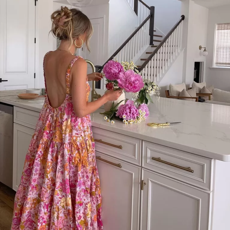 Vestidos de flores para el trabajo elegancia floral en primavera verano IC