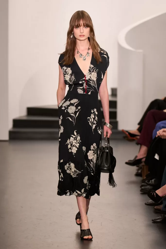 Ralph Lauren flores XL vestido midi escote V 2026