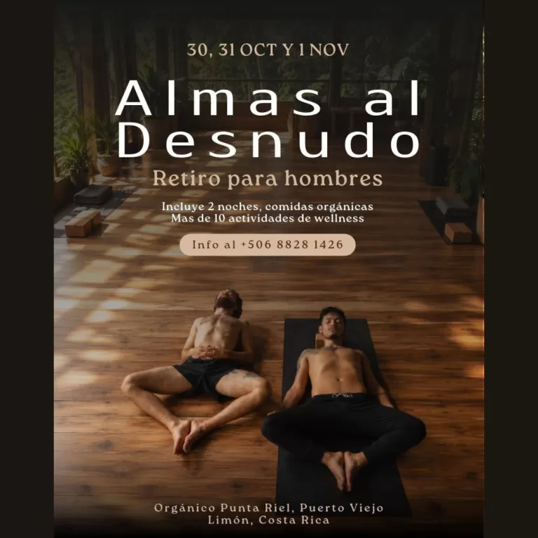 Almas al Desnudo retiro intimo para hombres en Puerto Viejo