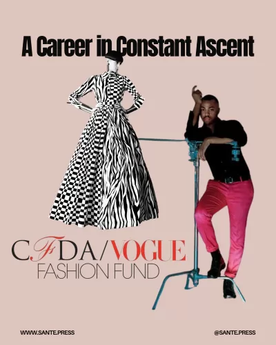 Christopher John Rogers, a rising star in fashion since 2018, is known for his innovative designs and vibrant color use.