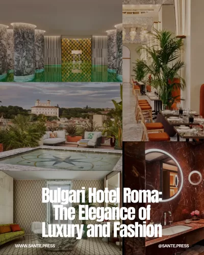 El Bulgari Hotel Roma features classic Roman design, lush greenery, and a luxurious pool, offering tranquility in the city.