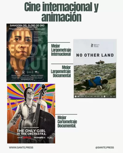 Brazil's "Aún estoy aquí" won Best International Feature, while Latvia's "Flow" impressed with its unique animation style.