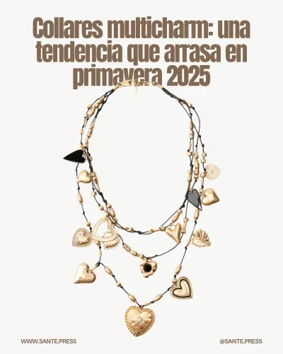 Collares multicharm versátiles, ideales para cualquier estilo primaveral, disponibles en Zara, H&M y Singularu.