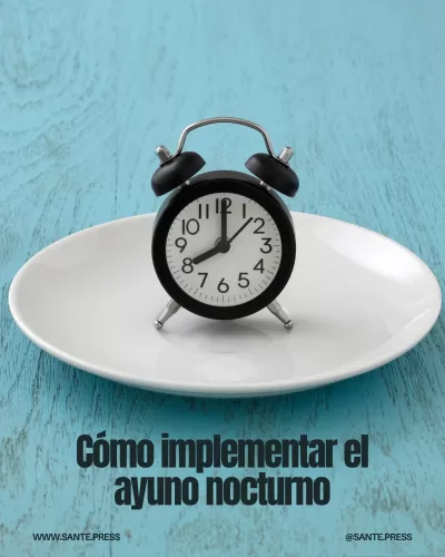 Imagen que ilustra la práctica de cenar ligero y nutritivo, y retrasar el desayuno con infusiones o café sin azúcar.