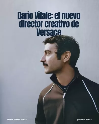 Anuncio de Dario Vitale como nuevo director creativo de Versace, sucediendo a Donatella, marcando una nueva etapa para la marca.