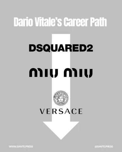 Dario Vitale, a fashion designer, brings innovative style from Miu Miu to Versace, aiming to revitalize the brand's identity.