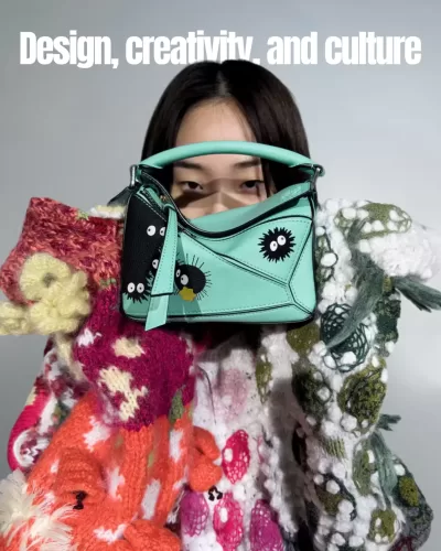 Anderson's work connects fashion with art, featuring Studio Ghibli collaborations and revitalizing the iconic Puzzle bag.