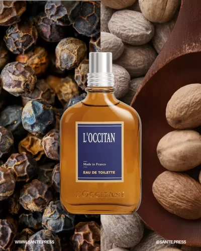 Fragancia masculina que mezcla lavanda, pimienta y nuez moscada, evocando la esencia natural de la Provenza. - A sophisticated fragrance blending distilled lavender with hints of pepper and nutmeg, inspired by the natural scents of Provence.