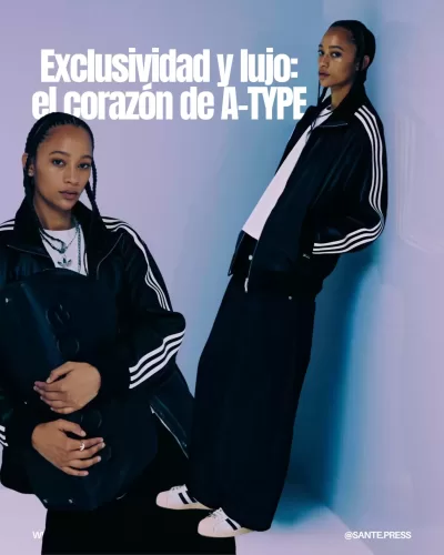 Imagen de productos exclusivos de adidas A-TYPE, destacando su lujo y calidad en una experiencia de compra selecta.