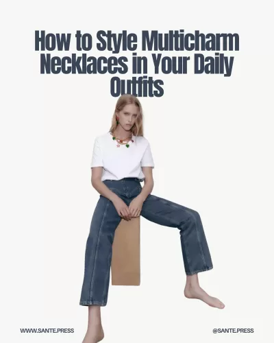 A multicharm necklace enhances any outfit, from casual tees and jeans to elegant blouses and simple dresses for various occasions.