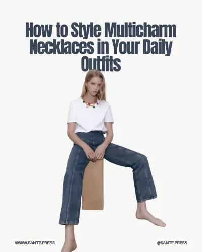 A multicharm necklace enhances any outfit, from casual tees and jeans to elegant blouses and simple dresses for various occasions.