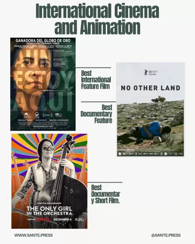 Brasil ganó como Mejor Largometraje Internacional con "Aún estoy aquí", mientras Letonia destacó con la animación "Flow".