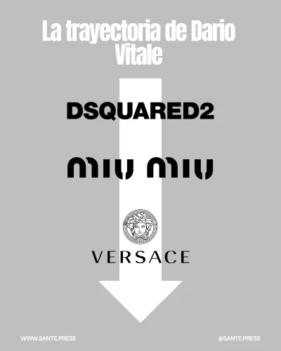 Dario Vitale, diseñador de moda, se une a Versace tras su experiencia innovadora en Miu Miu, buscando revitalizar la marca.