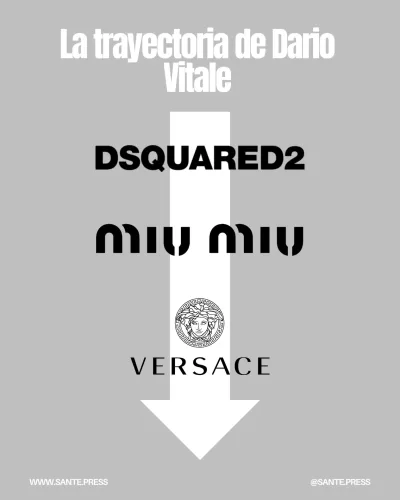 Dario Vitale, diseñador de moda, se une a Versace tras su experiencia innovadora en Miu Miu, buscando revitalizar la marca.