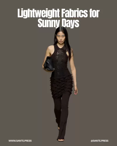 Woven flared pants by Chet Lo in warm brown tones, ideal for casual outings, combining comfort and style for Spring-Summer 2025.