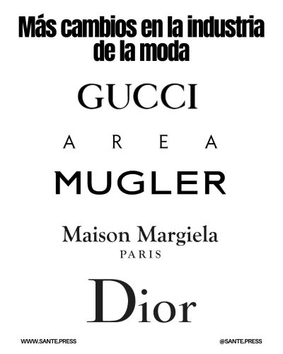 Cambios en la dirección creativa de marcas de moda como Gucci, AREA y Mugler reflejan la volatilidad del sector.