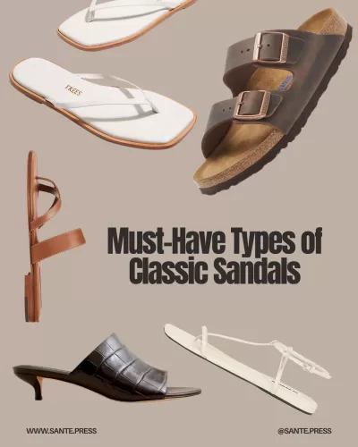 Flip-flops offer relaxed style with premium materials, perfect for pairing with light dresses for a sophisticated look.