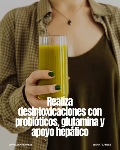 La salud intestinal, probióticos y glutamina optimizan el metabolismo y la pérdida de grasa al mejorar la digestión y eliminar toxinas.