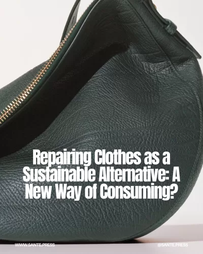 A person reflects on their consumption habits, valuing clothing repair over impulsive purchases for sustainability and creativity.