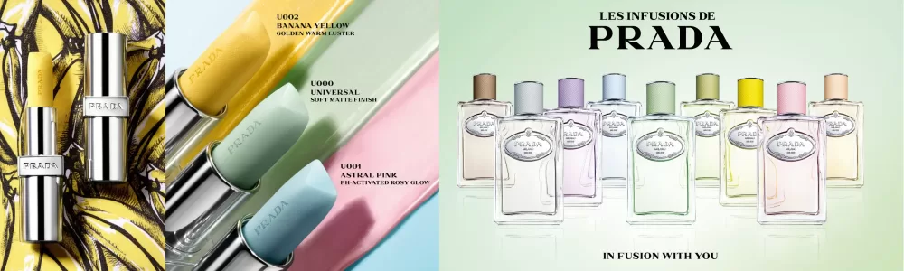 Rutina diaria con Prada Beauty labios y fragancia de lujo