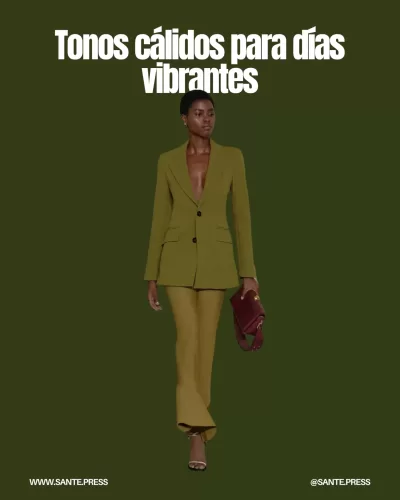 Pantalones acampanados en tonos tierra como mostaza y verde oliva, ideales para oficina y salidas casuales, combinan elegancia y funcionalidad.