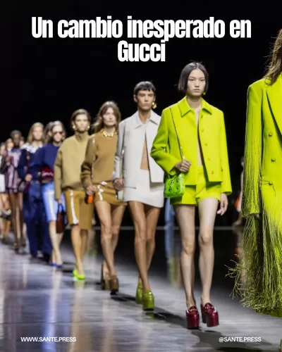 Sabato De Sarno renuncia a Gucci antes de la Semana de la Moda de Milán, generando incertidumbre sobre el futuro de la marca.