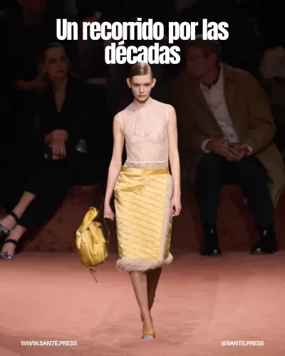 Colección que fusiona estilos de distintas épocas, destacando la belleza atemporal del diseño en vestidos y conjuntos variados.