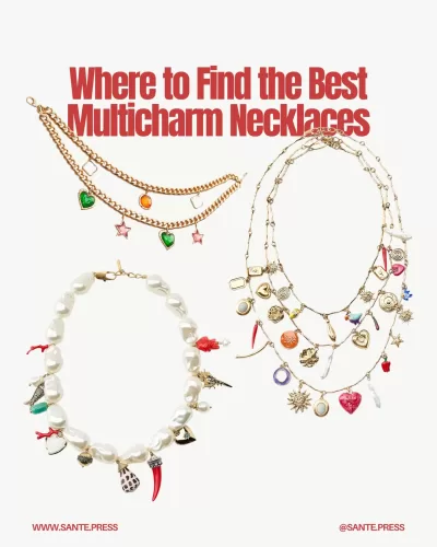 Fast fashion brands like Zara and H&M offer trendy multicharm necklaces for various styles and budgets this spring.