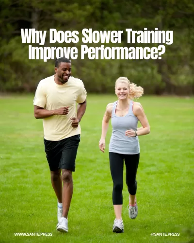 Slow training enhances cardiovascular health and fat metabolism, allowing sustained effort and delaying fatigue for improved endurance.