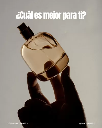 Comparación entre Eau de Parfum y Eau de Toilette según preferencias y situaciones de uso, destacando sus características.