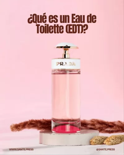 Eau de Toilette: fragancia ligera y fresca, ideal para el uso diario, con duración de 4 a 6 horas en climas cálidos.